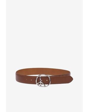 Needles Peace Leather Belt - Brown