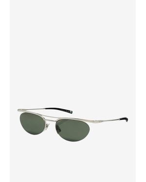 Saint Laurent Oval-Frame Sunglasses - Green