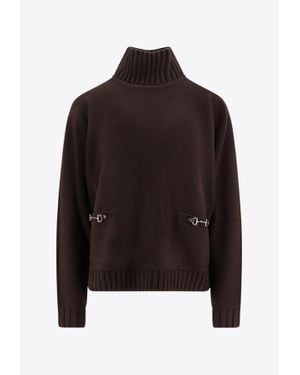 Gucci Horsebit High Neck Sweater - Black
