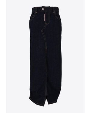 DSquared² Denim Maxi Skirt - Blue