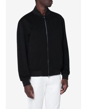 Loro Piana Essential Zip-Up Bomber Jacket - Black
