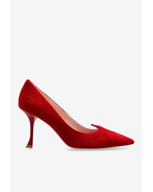Roger Vivier I Love Vivier 85 Suede Pumps - Red