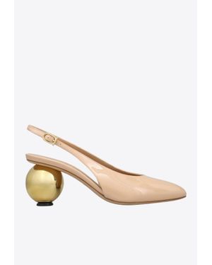 Ferragamo Salvatore Leather Tessie 70 Pumps in Black | Lyst