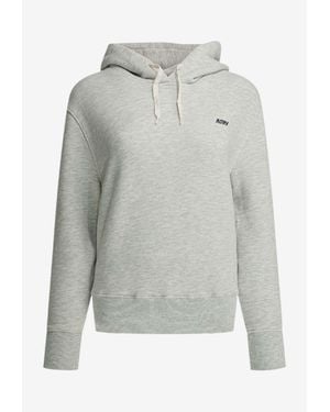 Autry Logo-Embroidered Hooded Sweatshirt - Gray