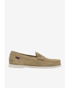 Sebago Dan Boat Suede Loafers - White