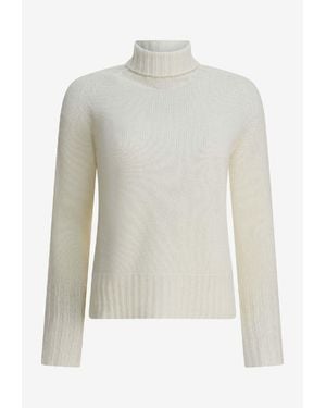 Drumohr Cashmere High-Neck Sweater - White