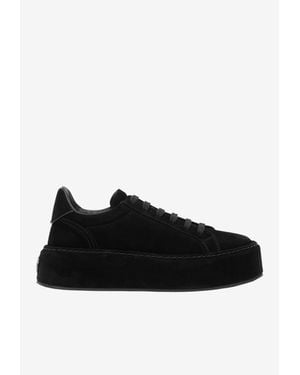 Casadei Low-Top Suede Sneakers - Black