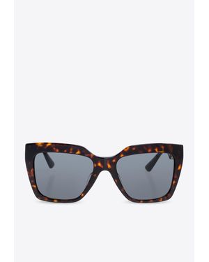 Versace Greca Square-Framed Sunglasses - Black