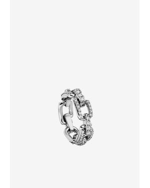 Eera Reine Diamond Chain Ring - White