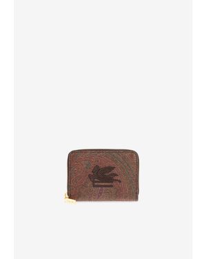 Etro Pegaso Zip-Around Wallet - White