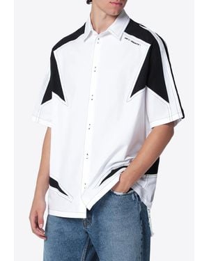 Off-White c/o Virgil Abloh Race Logo Star Bowling Shirt - White