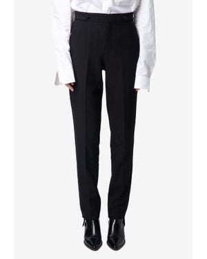 Zadig & Voltaire Panny Straight-Leg Tailored Pants - Black