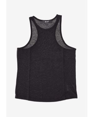 LA ROSE Essential Mesh Tank Top - Black