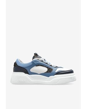 Fendi Force Leather Low-Top Sneakers - Blue