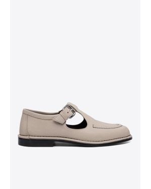 Pierre Hardy Buckled Leather Loafers - White