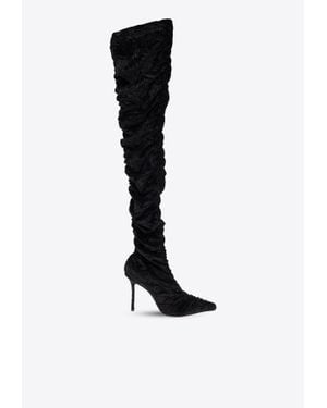 Jimmy Choo Lotta 100 Over The Knee Boots - Black
