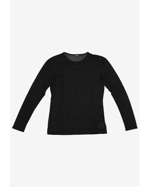 LA ROSE Long-Sleeved Jersey T-Shirt - Black