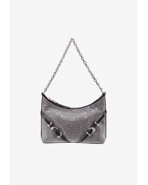 Givenchy Voyou Party Rhinestone Shoulder Bag - White
