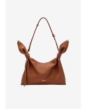 Loewe Medium Scarf Leather Shoulder Bag - Brown