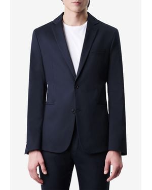 DRYKORN Single-Breasted Slim Satin Blazer - Blue