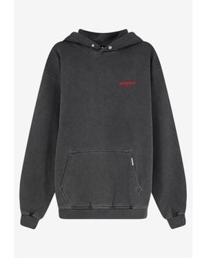 Represent Owners Club Distressed Hooded Sweatshirt - Gray
