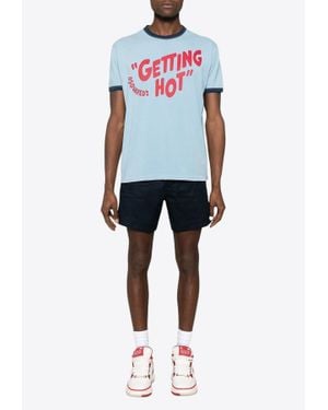 DSquared² Getting Hot Print T-Shirt - Blue