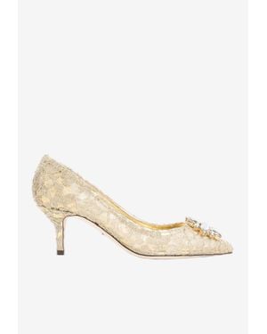 Dolce & Gabbana Lace Court Shoes - Natural