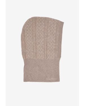 Max Mara Romana Cable Knit Balaclava - Natural