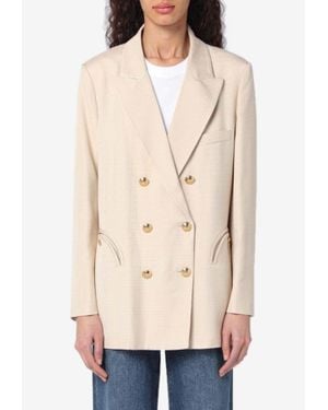 Blazé Milano Everynight Double-Breasted Blazer - Natural