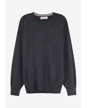 Brunello Cucinelli Cashmere Knit Sweater - Blue
