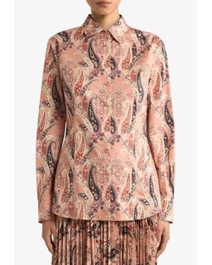 Etro Paisley Print Buttoned Shirt - Pink