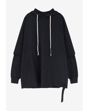 Rick Owens Tommy Hustle Drawstring Sweatshirt - Blue