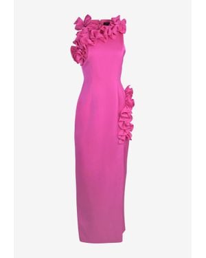 Mossman Revelations Ruffled Midi Dress - Pink