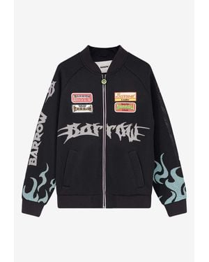 Barrow Printed Nylon And Mesh Bomber Jacket - Black