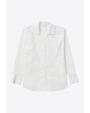 1989 STUDIO Striped Long-Sleeved Button-Up Shirt - White