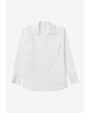 1989 STUDIO Striped Long-Sleeved Button-Up Shirt - White