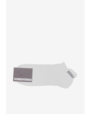 DSquared² Logo Print Socks - White