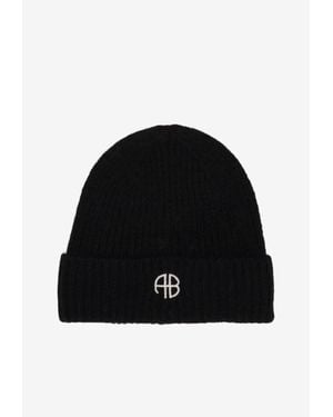 Anine Bing Elia Alpaca And Wool Beanie - Black