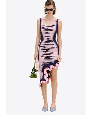 Ph5 Robin Reversible Wavy Dress With Sequins - Red