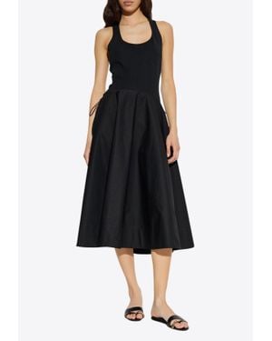 Tory Burch Flared Midi Tank Dress - Black