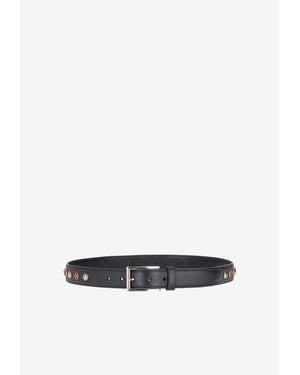 Prada Logo Jacquard Buckle Belt - White