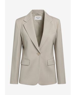 Weekend by Maxmara Lamine Single-Breasted Fitted Blazer - Gray