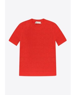 Tory Burch T Monogram Crewneck T-Shirt - Red