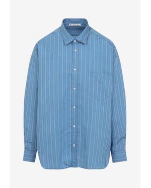Acne Studios Long-Sleeved Striped Shirt - Blue