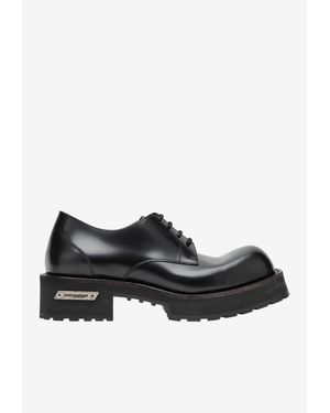 Balenciaga Denom Derby Shoes - Black