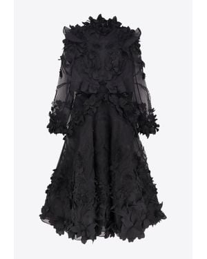Zimmermann Hypnotic Applique Dress Long Dress - Black