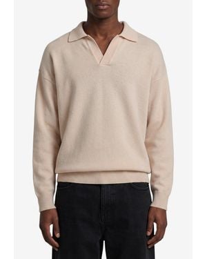 Roberto Collina Wool Polo Sweater - Natural