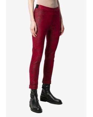 Ann Demeulemeester Julius Skinny Leather Pants - Red