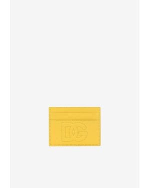 Dolce & Gabbana Dg Logo Leather Cardholder - Yellow