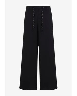 Balenciaga Wide-Leg Chino Pants - Black